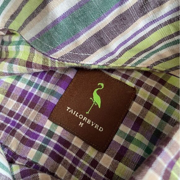 Tailorbyrd Plaid Button Down Shirt Mens Size Medium - Picture 6 of 6